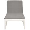 Tumbona De Jardín | Silla | Sillón Exterior Con Cojín Plástico Blanco Cfw706978