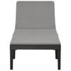 Tumbona De Jardín | Silla | Sillón Exterior Con Cojín Plástico Gris Antracita Cfw875356