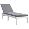 Tumbona De Jardín | Silla | Sillón Exterior Con Cojín Pp Blanco 186x60x29 Cm Cfw969460