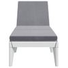 Tumbona De Jardín | Silla | Sillón Exterior Con Cojín Pp Blanco 186x60x29 Cm Cfw969460