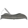 Tumbona De Jardín | Silla | Sillón Exterior Con Cojín Ratán Sintético Gris Antracita Cfw762627