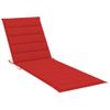 Tumbona De Jardín | Silla | Sillón Exterior Con Cojín Rojo Madera De Pino Impregnada Cfw109974