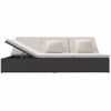 Tumbona De Jardín | Silla | Sillón Exterior Convertible Con Cojines De Ratán Sintético Negro Cfw259388