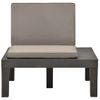 Tumbona De Jardín | Silla | Sillón Exterior De Jardin Con Cojín Plástico Gris Antracita Cfw470112