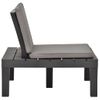 Tumbona De Jardín | Silla | Sillón Exterior De Jardin Con Cojín Plástico Gris Antracita Cfw470112