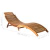 Tumbona De Jardín | Silla | Sillón Exterior De Madera Maciza De Acacia Marrón Cfw268948