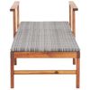 Tumbona De Jardín | Silla | Sillón Exterior De Madera Maciza De Acacia Y Ratán Sintético Gris Cfw704298