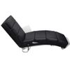 Tumbona De Jardín | Silla | Sillón Exterior De Masaje Reclinable De Cuero Sintético Negro Cfw311881