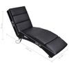 Tumbona De Jardín | Silla | Sillón Exterior De Masaje Reclinable De Cuero Sintético Negro Cfw311881