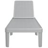 Tumbona De Jardín | Silla | Sillón Exterior De Polipropileno Gris 159x57x83,5 Cm Cfw647473