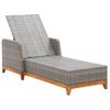 Tumbona De Jardín | Silla | Sillón Exterior De Ratán Sintético Y Madera Maciza De Acacia Gris Cfw952805