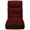 Tumbona De Jardín | Silla | Sillón Exterior De Suelo Plegable De Cuero Sintético Rojo Vino Tinto Cfw811445