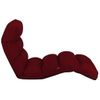 Tumbona De Jardín | Silla | Sillón Exterior De Suelo Plegable De Cuero Sintético Rojo Vino Tinto Cfw811445