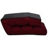 Tumbona De Jardín | Silla | Sillón Exterior De Suelo Plegable De Cuero Sintético Rojo Vino Tinto Cfw811445