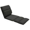 Tumbona De Jardín | Silla | Sillón Exterior De Suelo Plegable Microfibra Negra Cfw783329