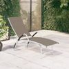 Tumbona De Jardín | Silla | Sillón Exterior De Textilene Y Aluminio Gris Taupé Cfw965923