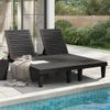 Tumbona De Jardín | Silla | Sillón Exterior Doble De Polipropileno Negro 155x138x83 Cm Cfw915479