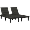 Tumbona De Jardín | Silla | Sillón Exterior Doble De Polipropileno Negro 155x138x83 Cm Cfw915479