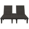 Tumbona De Jardín | Silla | Sillón Exterior Doble De Polipropileno Negro 155x138x83 Cm Cfw915479