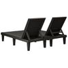 Tumbona De Jardín | Silla | Sillón Exterior Doble De Polipropileno Negro 155x138x83 Cm Cfw915479