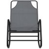 Pack 2 Uds Tumbona De Jardín | Silla | Sillón Exterior Mecedora De Acero Y Textilene Gris Cfw930185