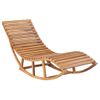 Tumbona De Jardín | Silla | Sillón Exterior Mecedora De Madera De Teca Maciza Cfw858466