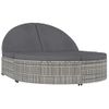 Tumbona De Jardín | Silla | Sillón Exterior Para 2 Personas Con Cojines Ratán Sintético Gris Cfw871381