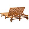 Tumbona De Jardín | Silla | Sillón Exterior Para 2 Personas Madera Maciza De Acacia Cfw917538