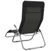 Pack 2 Uds Tumbona De Jardín | Silla | Sillón Exterior Plegable Textilene Acero Con Recubrimiento Negro Cfw260162