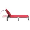 Tumbona De Jardín | Silla | Sillón Exterior Plegable Acero Recubrimiento En Polvo Tela Oxford Rojo Cfw883437