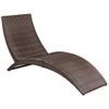 Tumbona De Jardín | Silla | Sillón Exterior Plegable Con Cojín Ratán Sintético Marrón Cfw256585