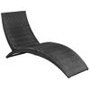 Tumbona De Jardín | Silla | Sillón Exterior Plegable Con Cojín Ratán Sintético Negra Cfw945036