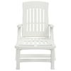 Tumbona De Jardín | Silla | Sillón Exterior Plegable Con Ruedas Pp Blanco Cfw880521