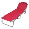 Tumbona De Jardín | Silla | Sillón Exterior Plegable De Acero Con Recubrimiento Polvo Rojo Cfw711307