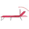 Tumbona De Jardín | Silla | Sillón Exterior Plegable De Acero Con Recubrimiento Polvo Rojo Cfw711307