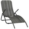 Tumbona De Jardín | Silla | Sillón Exterior Plegable De Ratán Sintético Gris Cfw951852