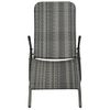 Tumbona De Jardín | Silla | Sillón Exterior Plegable De Ratán Sintético Gris Cfw951852