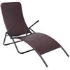 Tumbona De Jardín | Silla | Sillón Exterior Plegable De Ratán Sintético Marrón Cfw399660