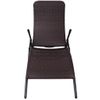 Tumbona De Jardín | Silla | Sillón Exterior Plegable De Ratán Sintético Marrón Cfw399660