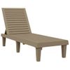 Tumbona De Jardín | Silla | Sillón Exterior Polipropileno Marrón Claro 155x58x83 Cm Cfw883151