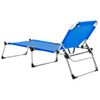 Tumbona De Jardín | Silla | Sillón Exterior Senior Extra Alta Plegable Aluminio Azul Cfw861674