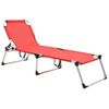 Tumbona De Jardín | Silla | Sillón Exterior Senior Extra Alta Plegable Aluminio Roja Cfw240601