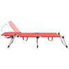 Tumbona De Jardín | Silla | Sillón Exterior Senior Extra Alta Plegable Aluminio Roja Cfw240601