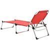 Tumbona De Jardín | Silla | Sillón Exterior Senior Extra Alta Plegable Aluminio Roja Cfw240601