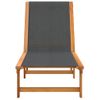 Pack 2 Uds Tumbonas De Jardín | Silla | Sillón Exterior Madera Maciza De Acacia Y Textileno Negro Cfw324621