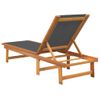 Pack 2 Uds Tumbonas De Jardín | Silla | Sillón Exterior Madera Maciza De Acacia Y Textileno Negro Cfw324621