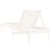 Pack 2 Uds Tumbonas De Jardín | Silla | Sillón Exterior Madera Maciza De Pino Blanco 199,5x60x74 Cm Cfw560772