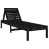 Pack 2 Uds Tumbonas De Jardín | Silla | Sillón Exterior Madera Maciza De Pino Negro 199,5x60x74 Cm Cfw879912