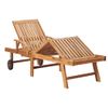 Pack 2 Uds Tumbonas De Jardín | Silla | Sillón Exterior Madera Maciza De Teca Con Cojín A Cuadros Gris Cfw572002