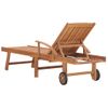 Pack 2 Uds Tumbonas De Jardín | Silla | Sillón Exterior Madera Maciza De Teca Con Cojín Rojo Cfw588536